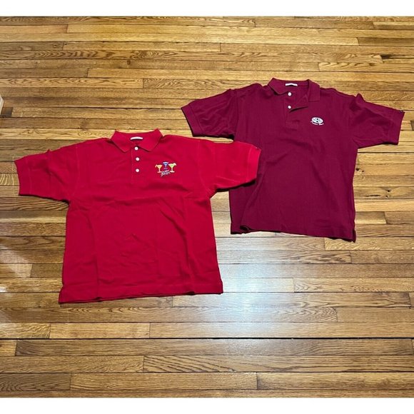 Cutter & Buck Polo Shirt Mens Size Large *Lot of 2* Red Cocktail Drink Logo - Picture 5 of 5